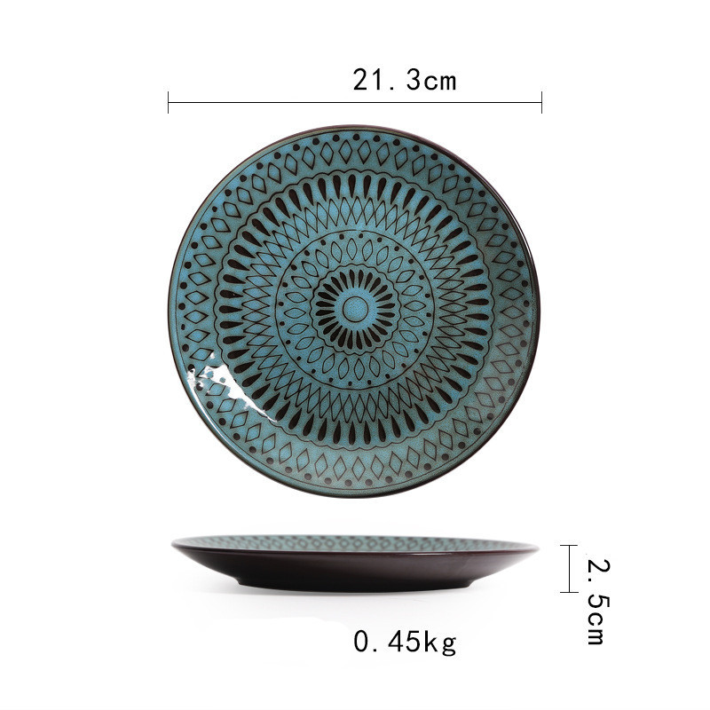 Ceramic Retro Household Bowls Plates Set - Image 6