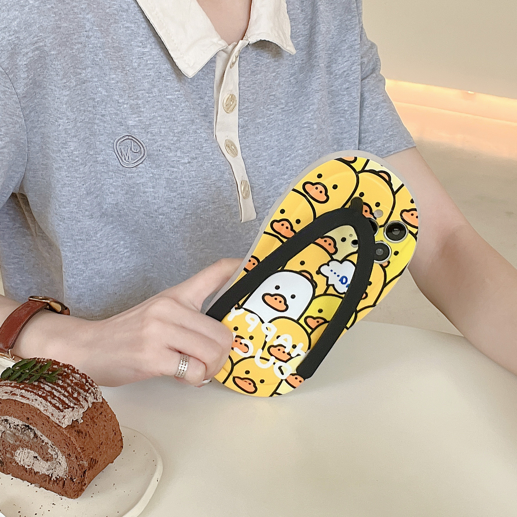 Little Yellow Duck Slipper Phone Case - Image 6