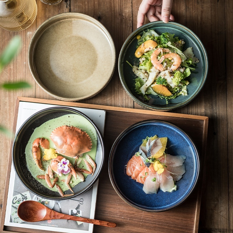 Japanese Ceramic Round Dinner Plate - Image 7