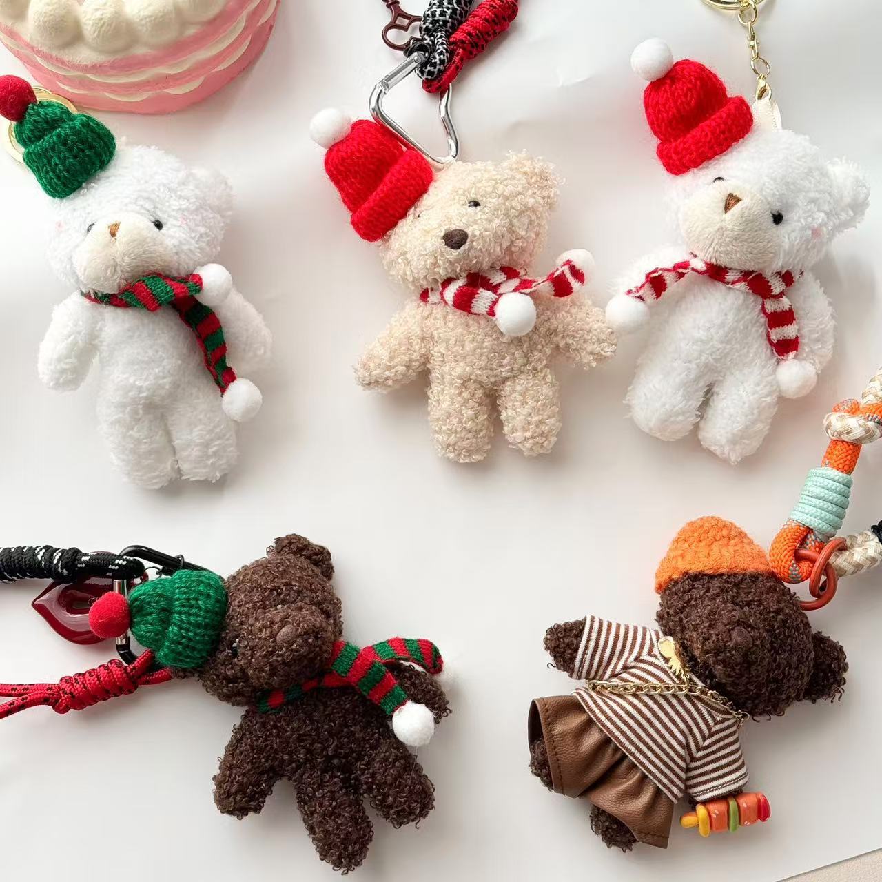 Fashion Bear Plush Pendant Keychain