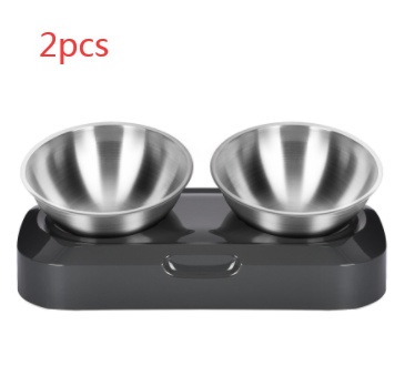 Pet Stainless Steel Bowl Pet Double Night - Image 5