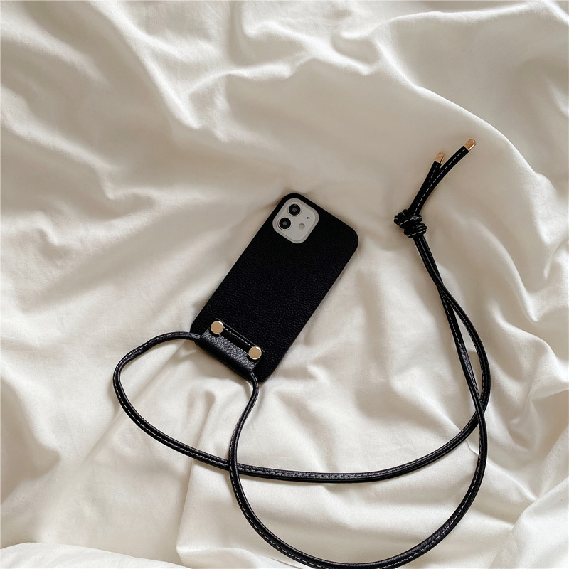 Simple Leather Lanyard Phone Case - Image 2