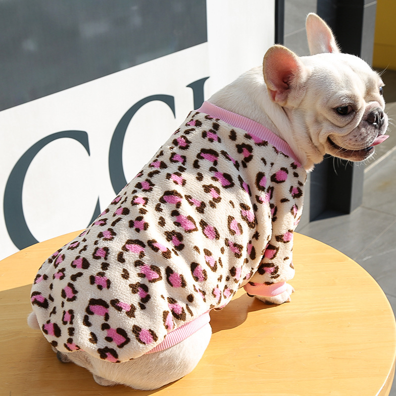 Pet Leopard Printed Warm Pajamas Jacket - Image 5