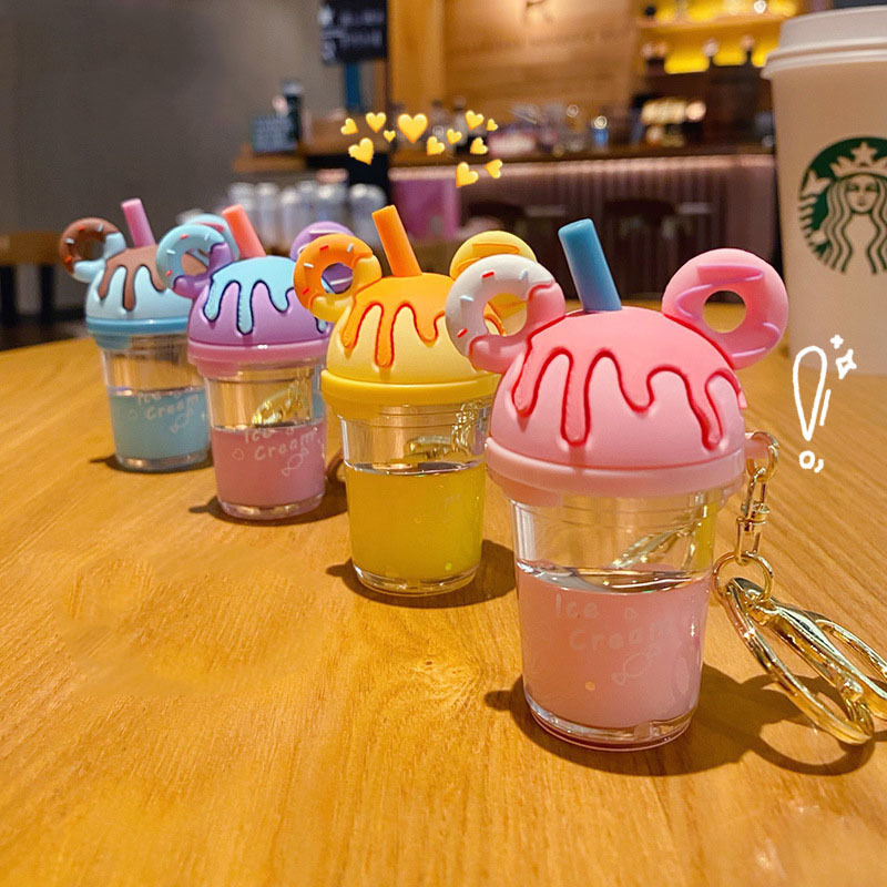 Acrylic Oil Milk Tea Cup Keychain