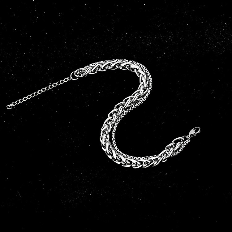 Double Layer Stainless Steel Bracelet For Men - Image 5
