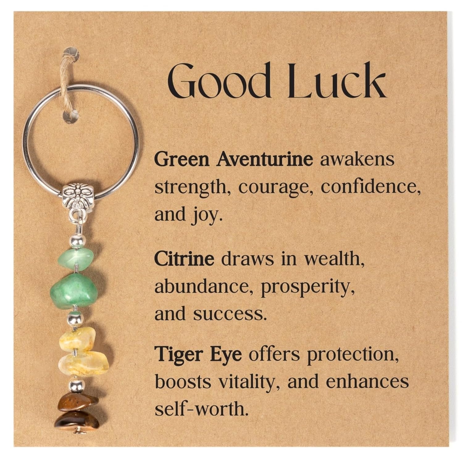 Green Chalcedony Bracelet Zebra Keychain - Image 10