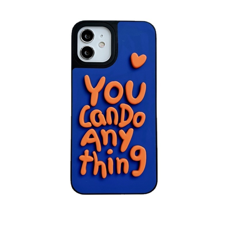 Silicone Contrasting English Leather Phone Case - Image 3