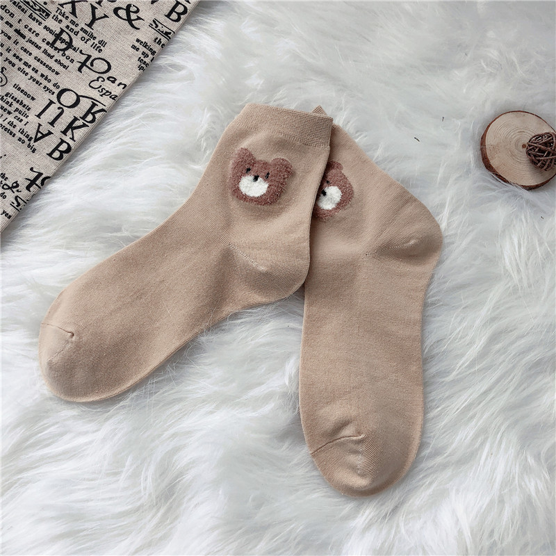 Ins Cute Cartoon Bear Socks For Women - Image 8