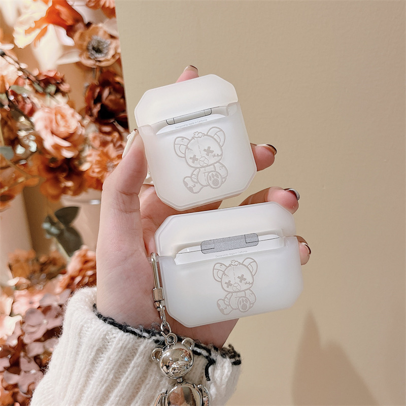 Bear Pendant Bluetooth Wireless Earphone Case