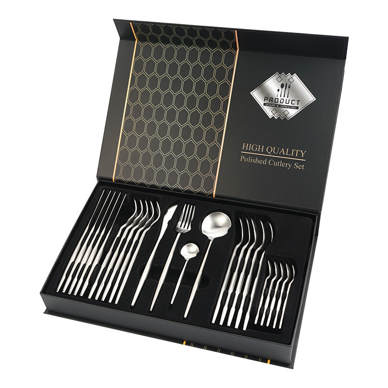 24-Piece Stainless Steel Portuguese Western Cutlery Set - Image 8