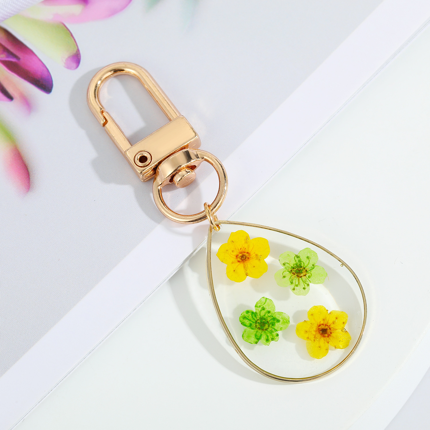 Natural Creative Dry Flower Keychain - Image 5