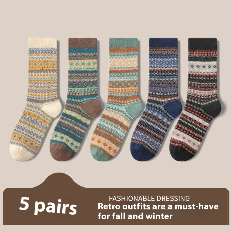 Retro Ethnic Socks For Women - Image 10