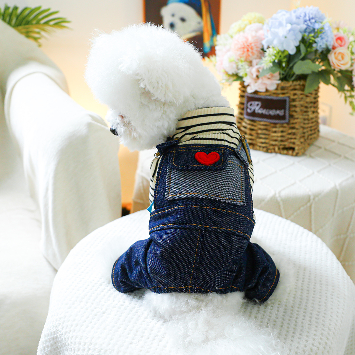 Heart-Shaped Retro Suspender Pants Suit - Image 2