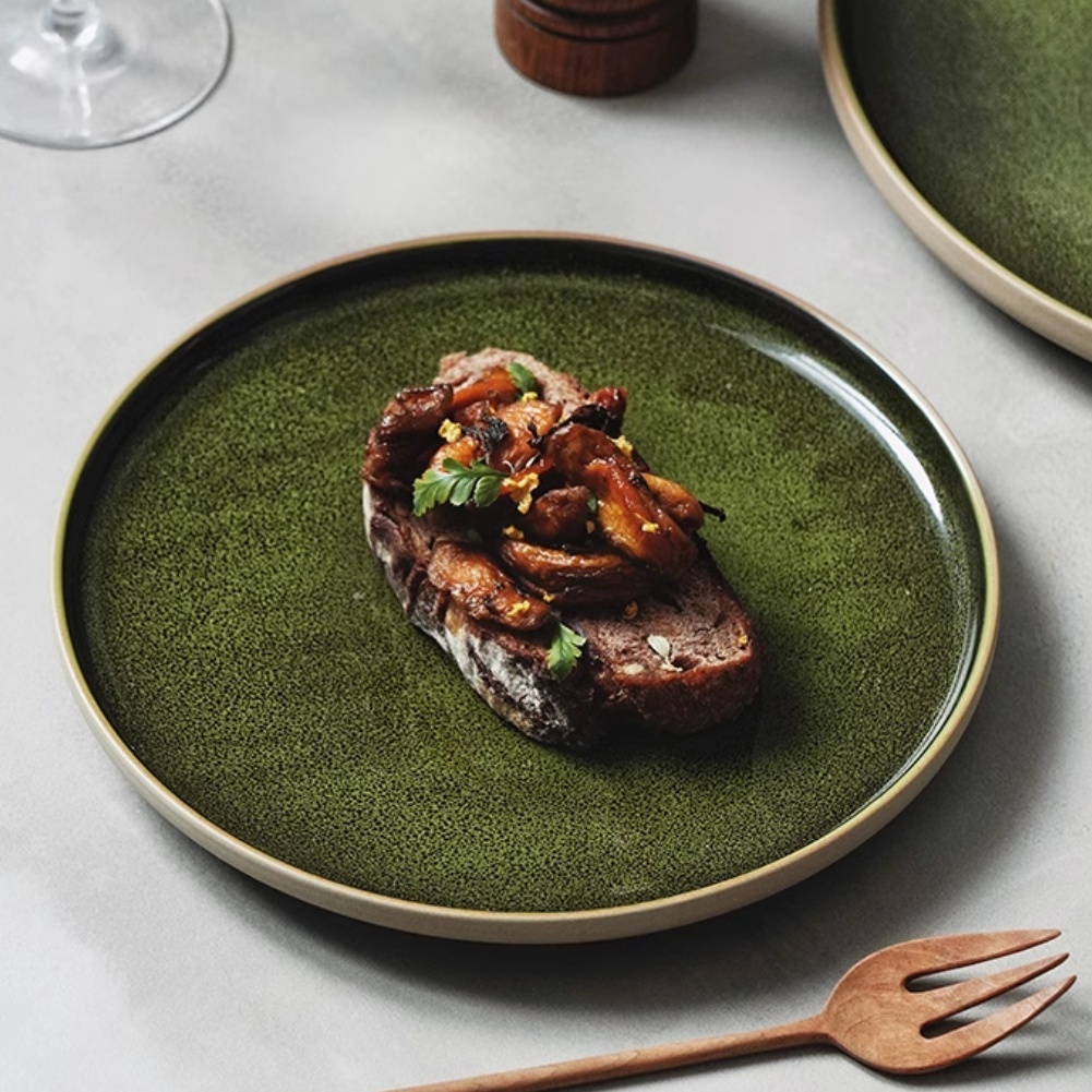 Household Ceramic Retro Steak Plates