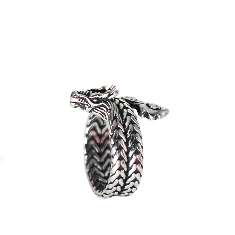 Creative Hand Vintage Men's Titanium Steel Ring - Image 4