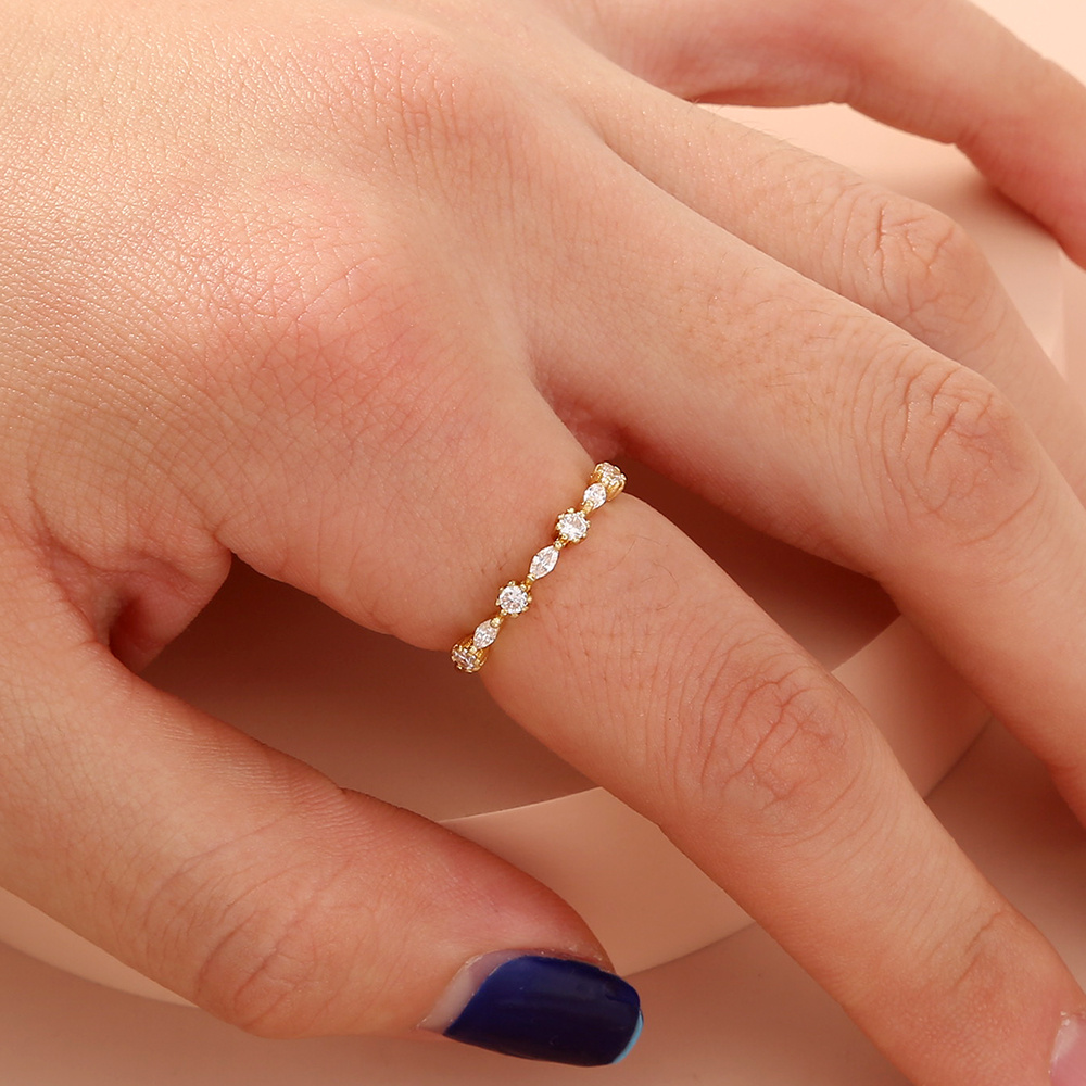 Fashion Zircon Brass Ring