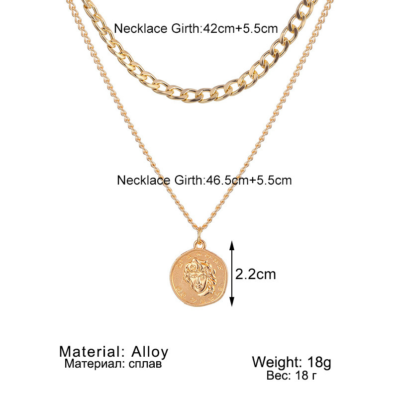 Fashion Retro Multilayer Coin Necklace - Image 5