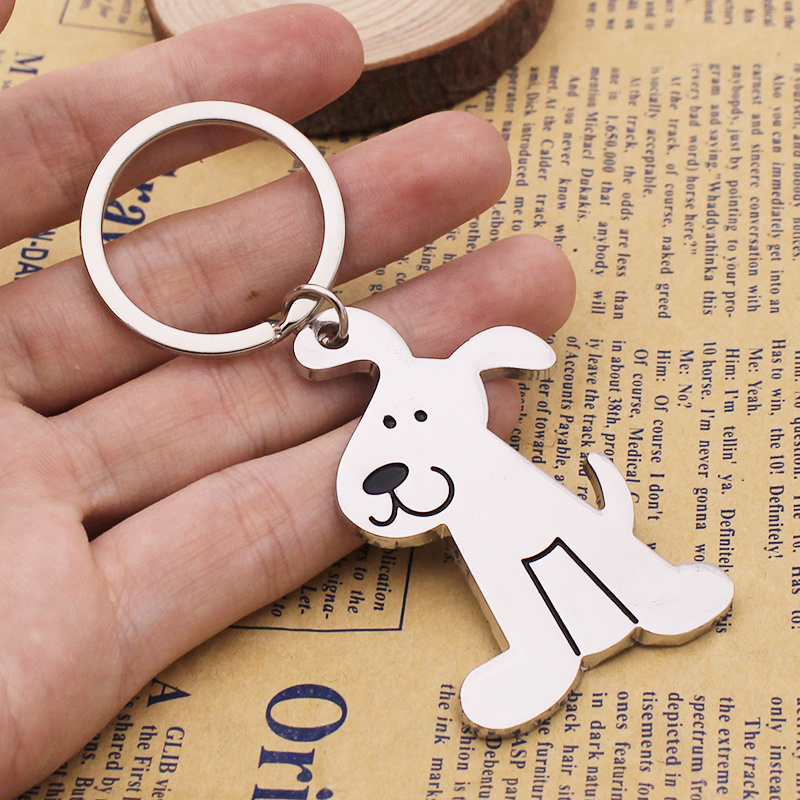 Creative Glossy Dog Keychain Ring