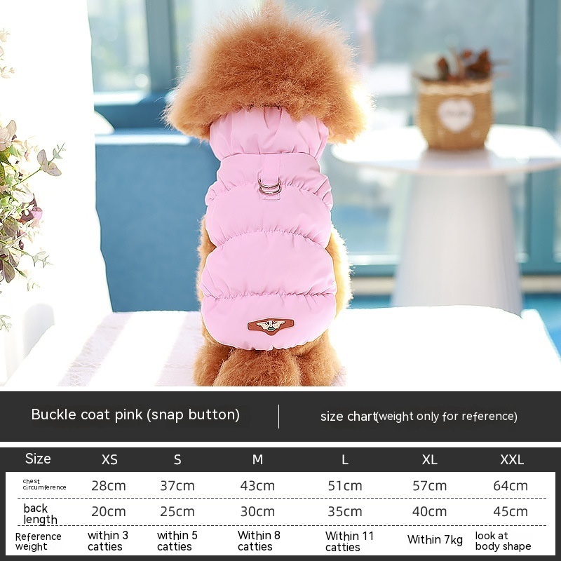 Dog Warm Cotton Vest With Buckle - Image 7