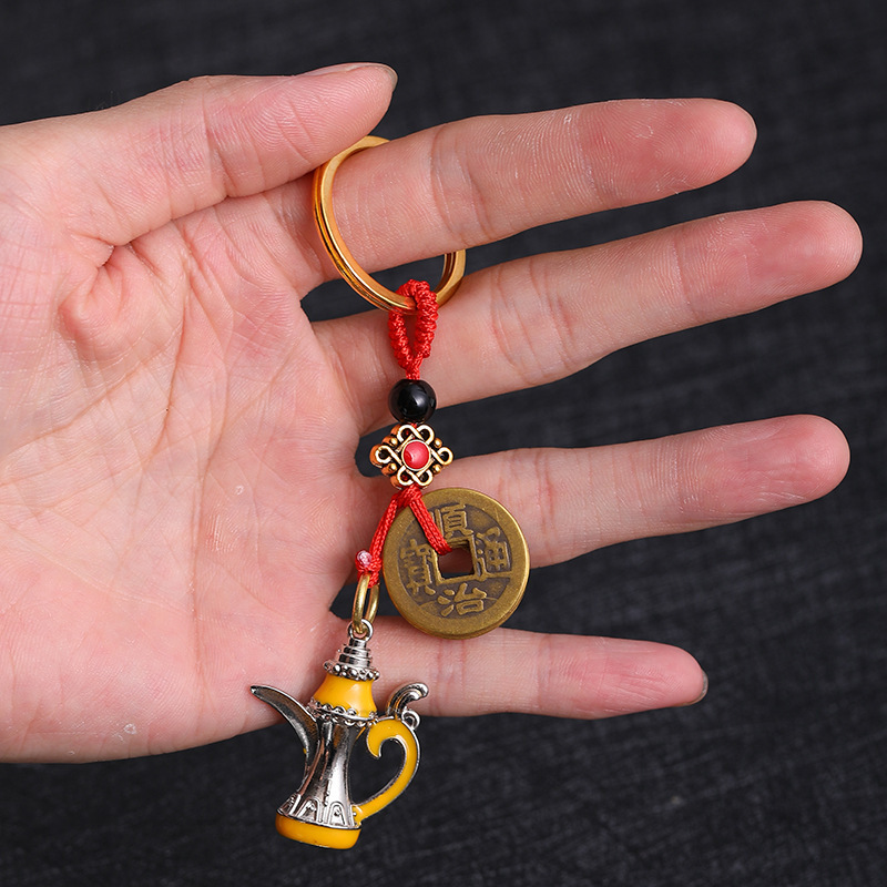 Creative Brass Fortune Cat Keychain - Image 7