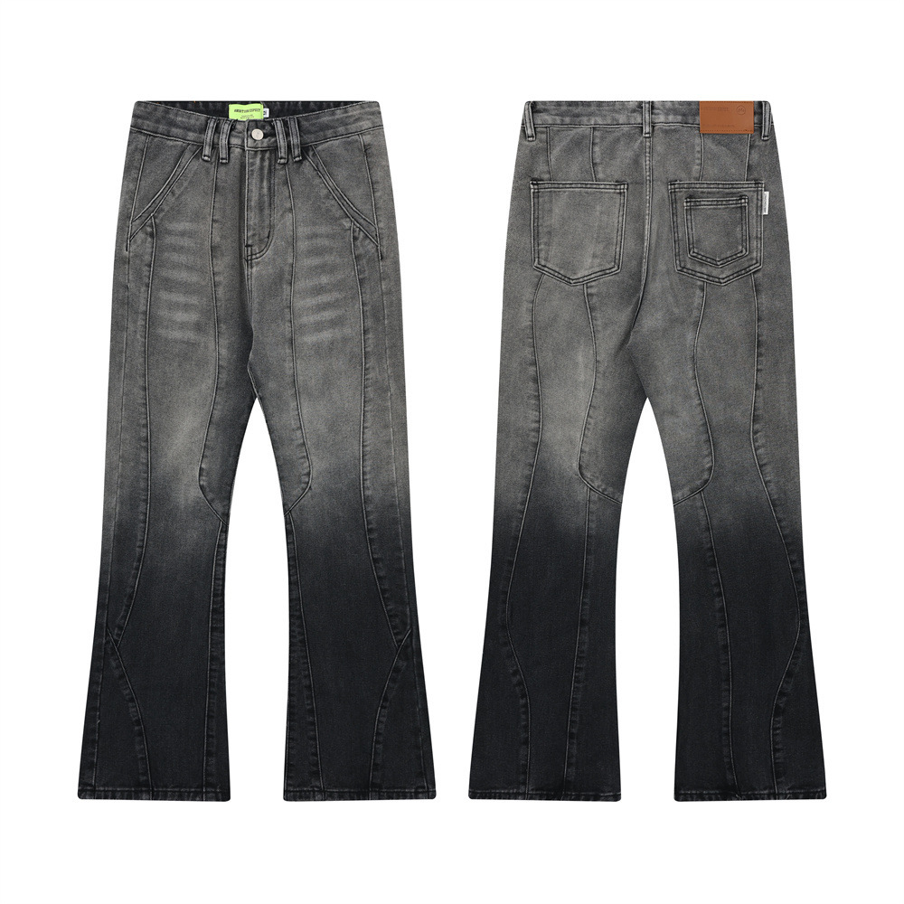 Fashion Tie-dye Gradient Denim Trousers Men - Image 4
