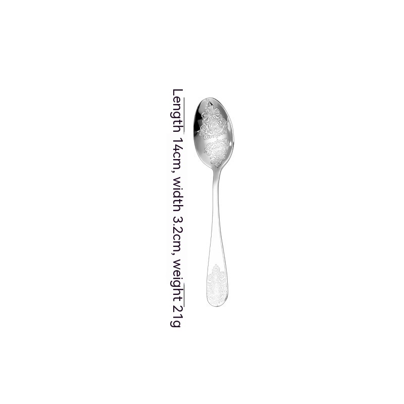 Gold-Plated Stainless Steel Fork Vintage Cutlery Suit - Image 3