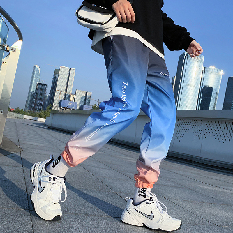Trendy Gradient Color Men Trousers - Image 10