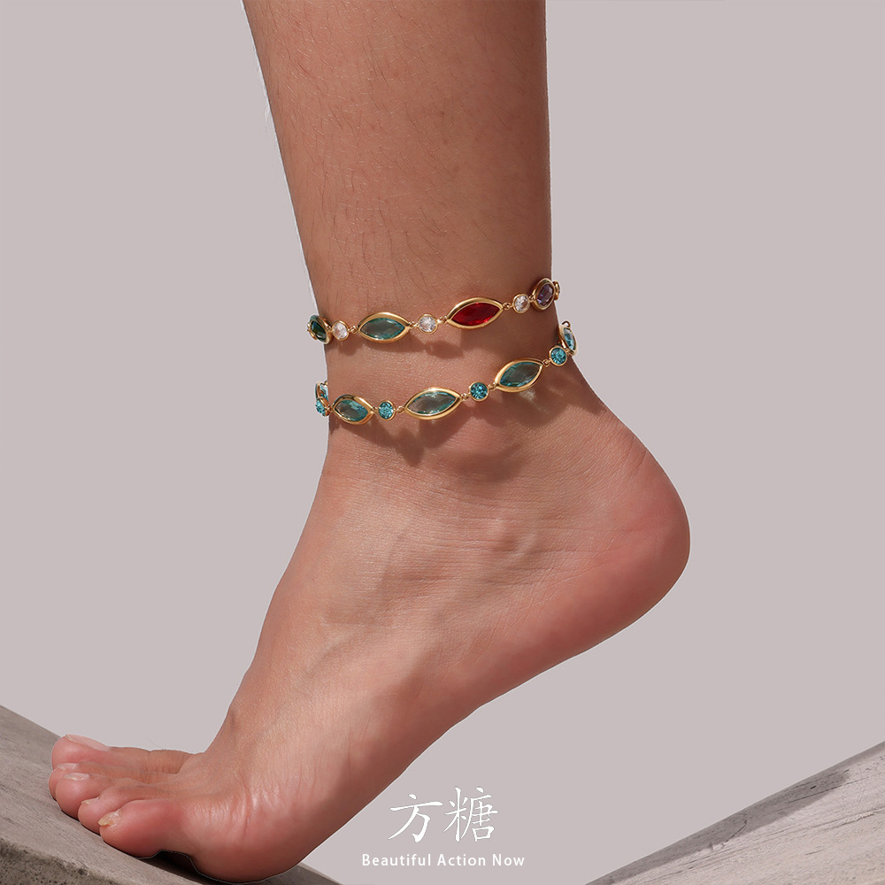 Light-Luxury 18k Gold-Plated Summer Beach Anklet