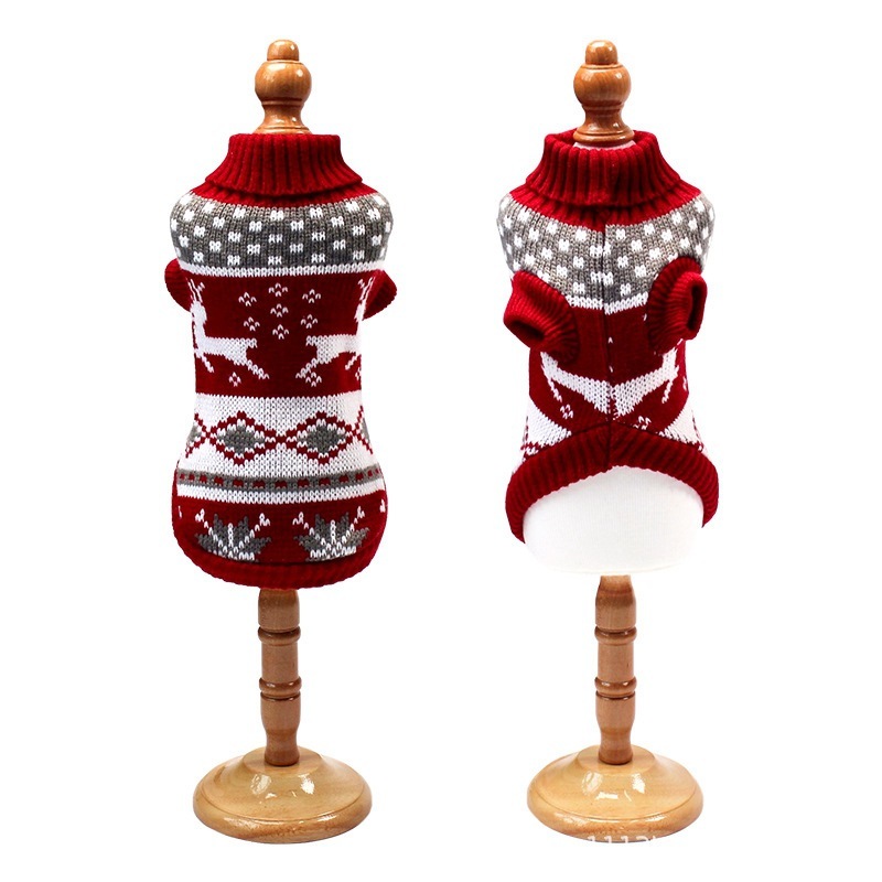 Christmas Turtleneck Dog Knitting Sweater - Image 9