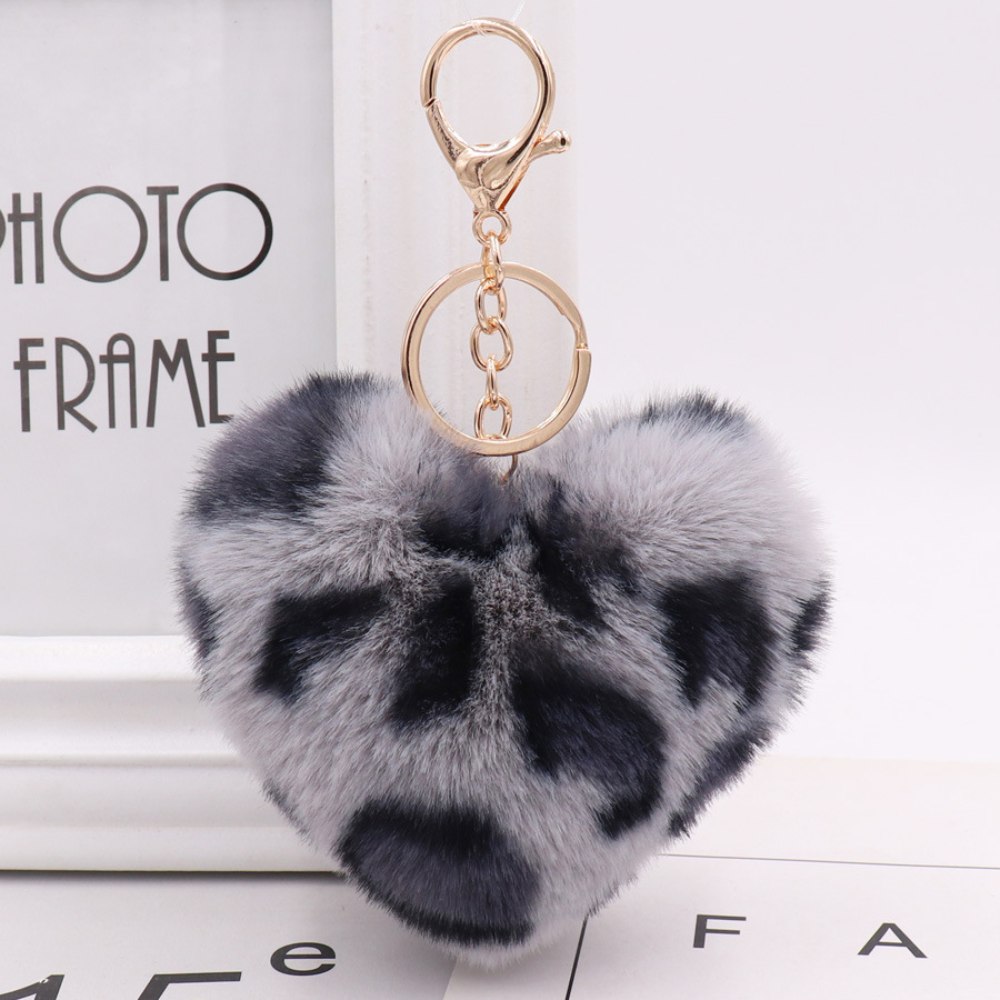 Fashion Women's Plush Heart Keychain - Image 7