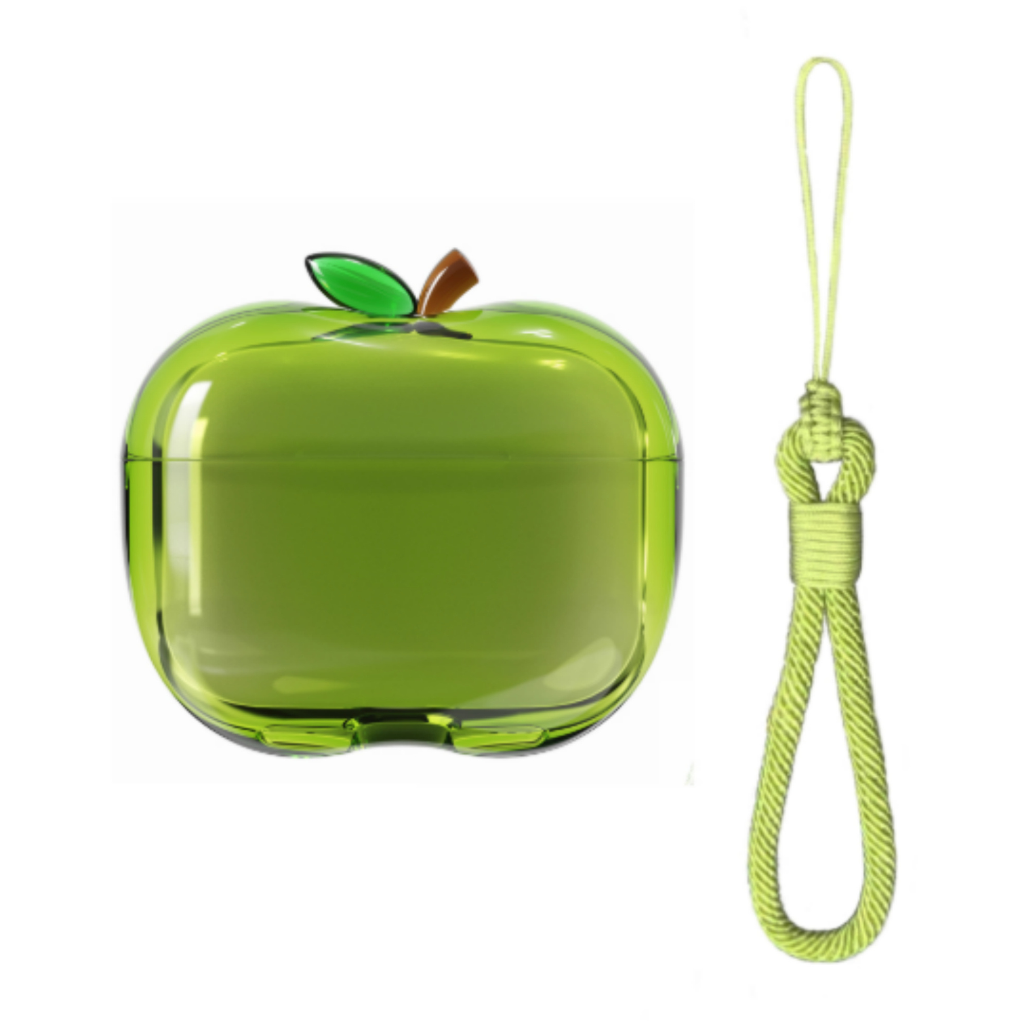 Transparent Apple Shaped Earphone Case