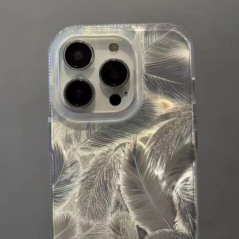 Feather Pattern Gradient Phone Case - Image 4