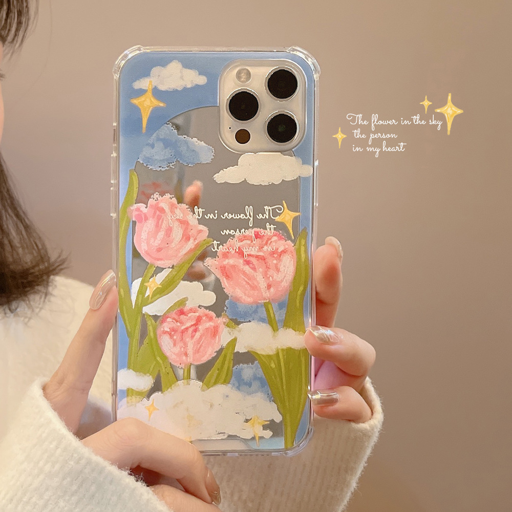 Silicone Literary Tulip Phone Case