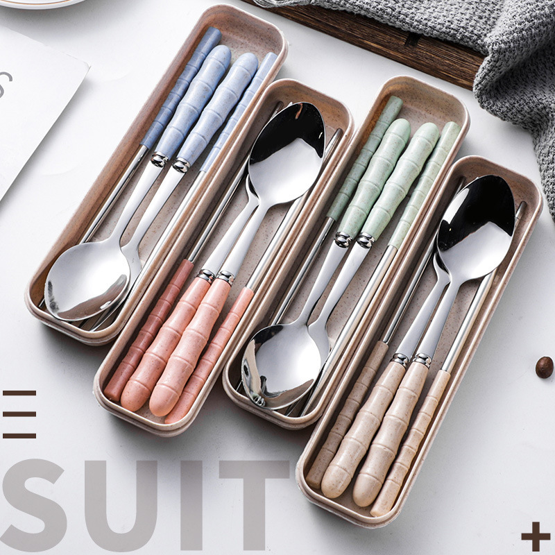 Portable Wheat Straw Cutlery Set - Image 4