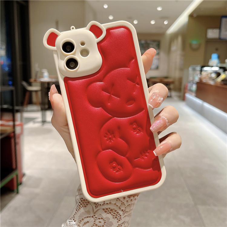 Silicone Cute Bear Phone Case - Image 2