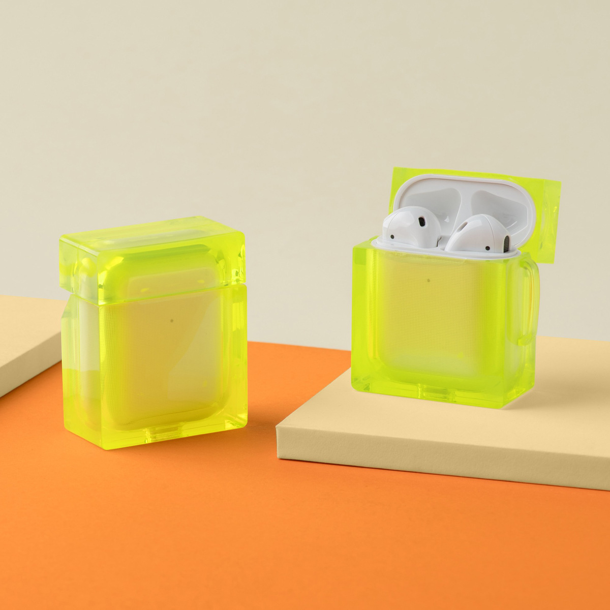 Square Transparent Bluetooth Earphone Case