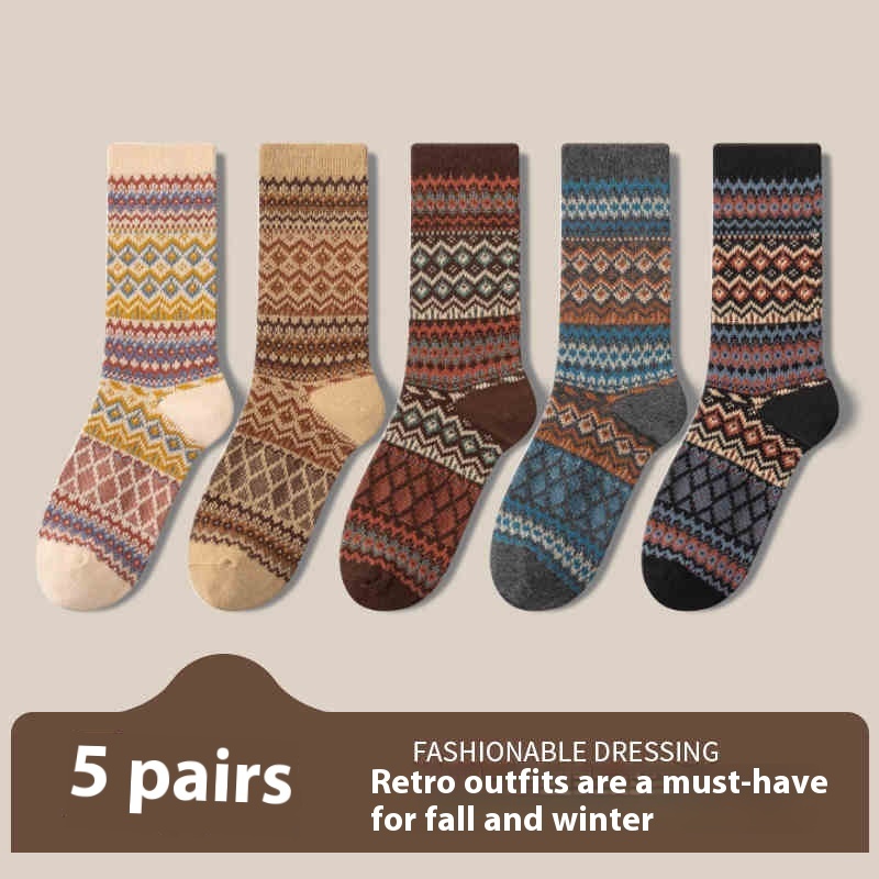 Retro Ethnic Socks For Women - Image 4