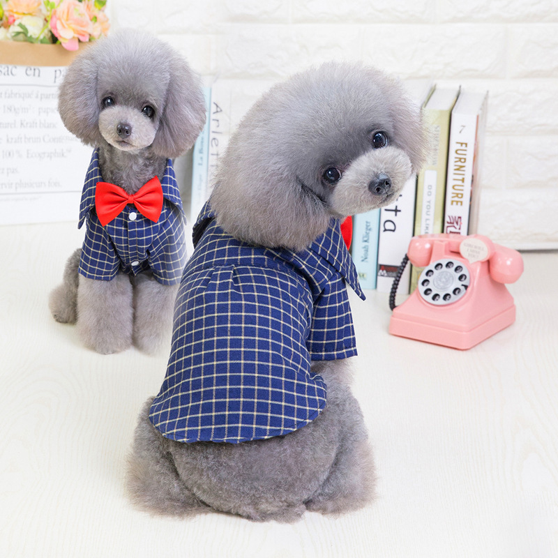 Pet Dog Plaid Shirt Suit - Image 3