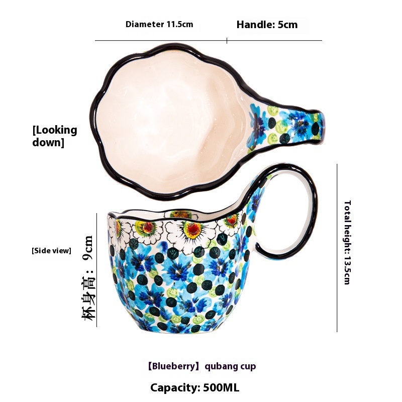 Ceramic Hand-Painted Noodle Bowl Tableware - Image 8