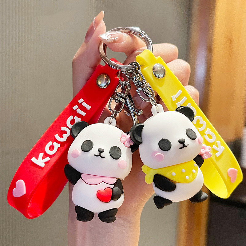 Cute Kawaii Panda Skating Keychain