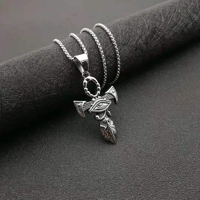 Stainless Steel Cross Pendant Necklace - Image 9