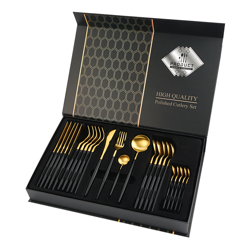 24-Piece Stainless Steel Portuguese Western Cutlery Set - Image 3