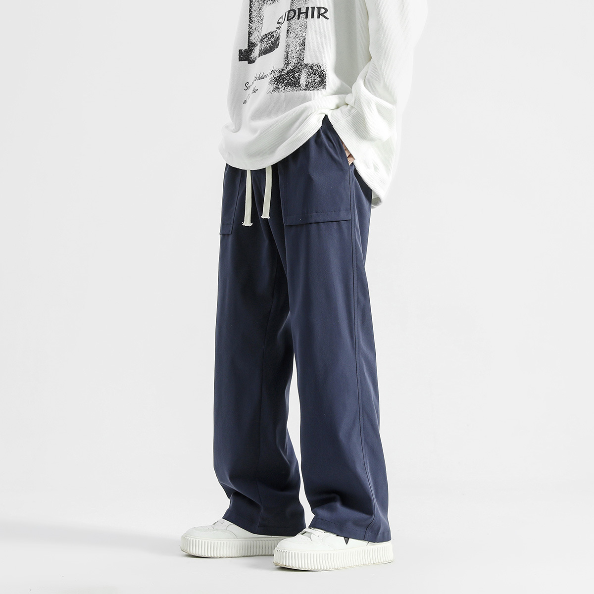 Sports Baggy Straight Trousers For Men