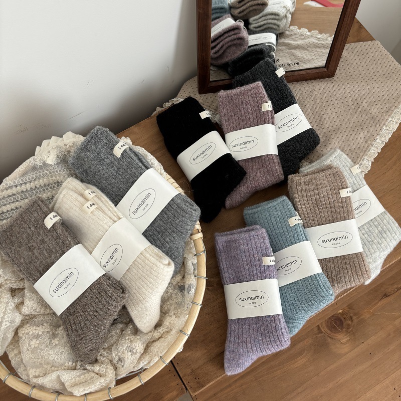 Japanese-style Warm Wool Socks For Girls - Image 4