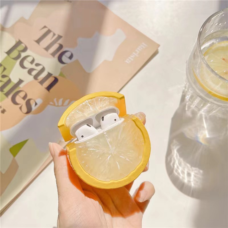 Silicone Creative Lemon Earphone Case