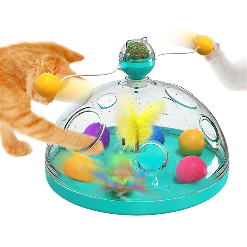 Multifunctional Turntable Funny Toy With Catnip - Image 3