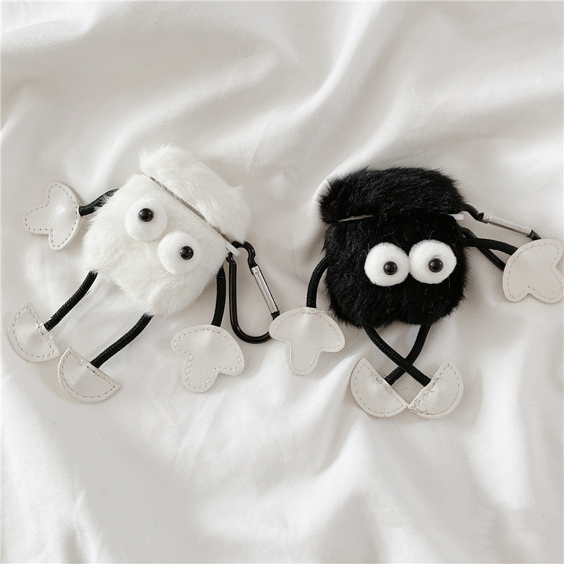 Cute Briquettes Wireless Plush Earphone Case