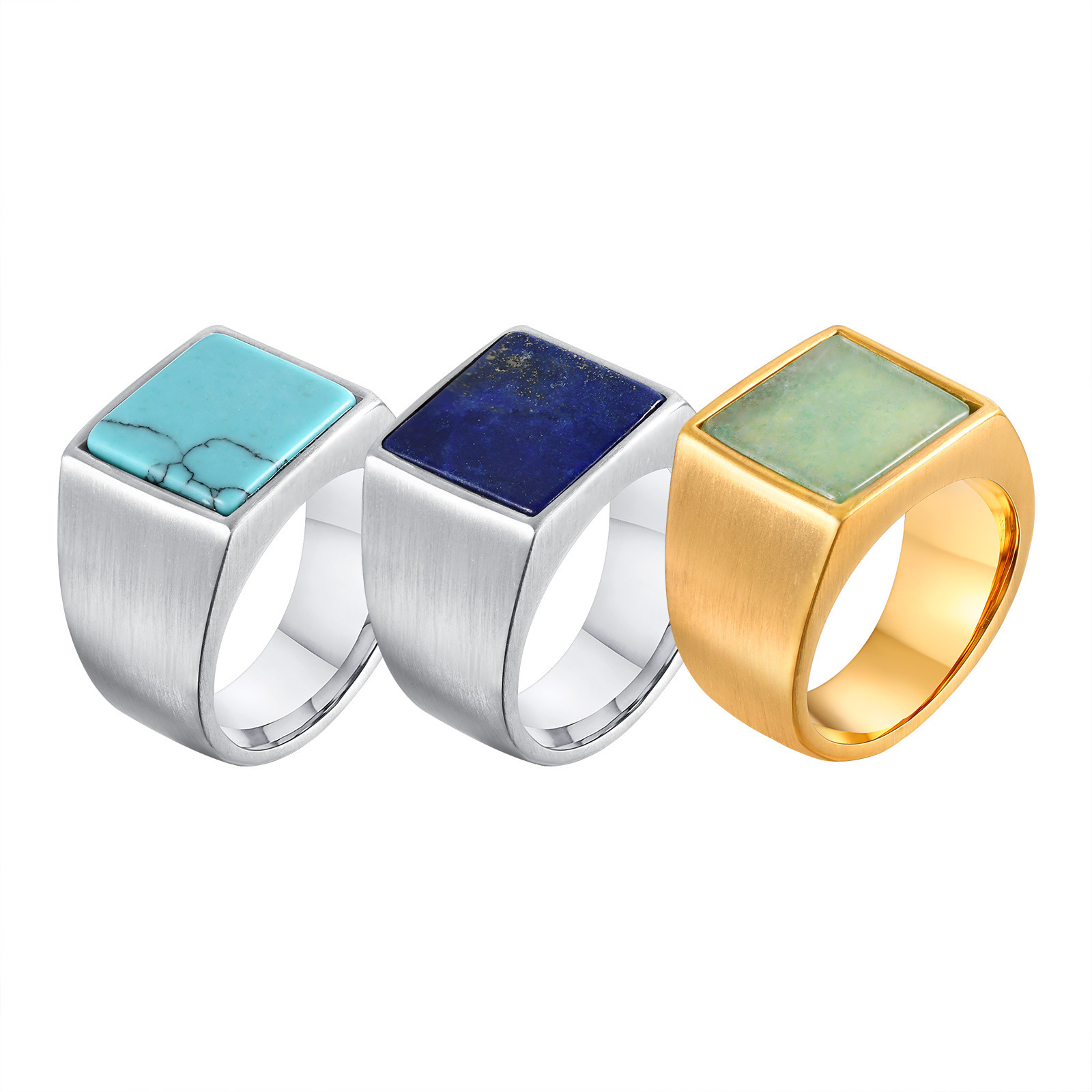 Stainless Steel Square Seal Ring For Men - Image 5