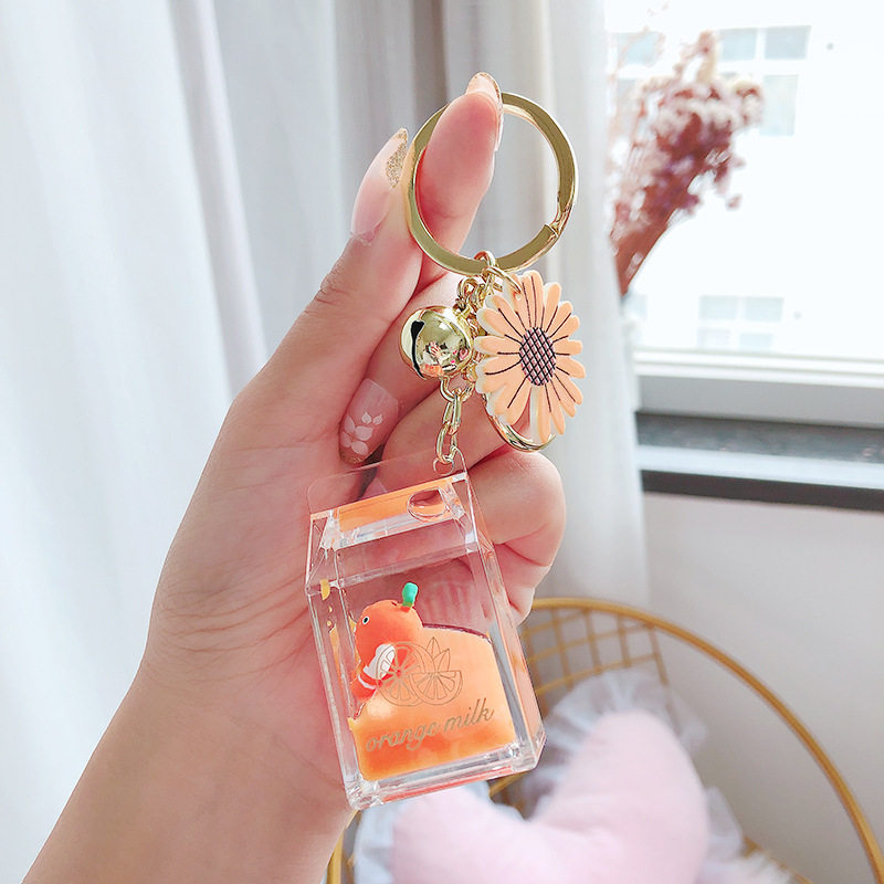 Cartoon Fruit Daisy Acrylic Bottle Keychain - Image 6