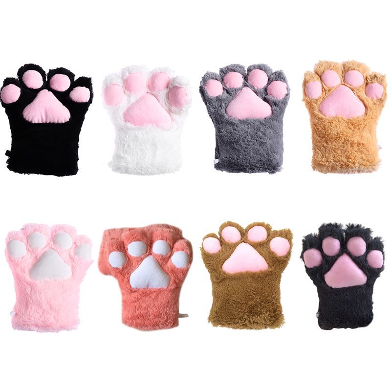 Cute Adorable Plush Cosplay Cat Paw Gloves - Image 8